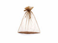 Sacchetto in organza bronzo con coulisse di chiusura in raso. Una soluzione, set da 20 pezzi, cm 30x40H (al tirante 32,5)