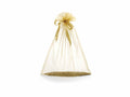 Sacchetto in organza oro con coulisse di chiusura in raso . Una soluzione, set da 20 pezzi, cm 30x40H (al tirante 32,5)