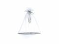 Sacchetto in organza argento con coulisse di chiusura in raso ideale, set da 20 pezzi, cm 30x40H (al tirante 32,5)