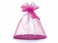 Sacchetto in organza rosa confetto cm 12x16 con tirante di chiusura, set da 50 pezzi, cm 12x16H (al tirante11,5)