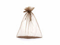 Sacchetto in organza marrone cioccolato cm 30x40 con tirante di chiusura, set da 20 pezzi, cm 30x40H (al tirante 32,5)