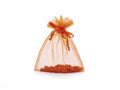 Sacchetti in organza arancione fiamma è ideale per confezionare in maniera, set da 50 pezzi, cm 12x16H (al tirante11,5)