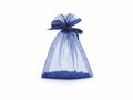 Sacchetto in organza blu con coulisse di chiusura in raso è una soluzione, set da 50 pezzi, cm 12x16H (al tirante11,5)