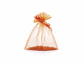 Sacchetto in organza arancione fiamma è ideale per confezionare in maniera, set da 50 pezzi, cm 17 x 22 H (al tirante17)