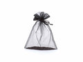 Sacchetto in organza nero cm 17x22 con tirante di chiusura, set da 50 pezzi, cm 17 x 22 H (al tirante17)