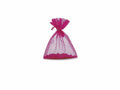 Sacchetto in organza fucsia con nastrino di chiusura in raso è un'ottima, set da 100 pezzi, cm8x11H (al tirante7,5)