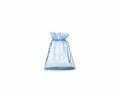 Sacchetto in organza azzurro con coulisse di chiusura in raso è una soluzione, set da 50 pezzi, cm 17 x 22 H (al tirante17)
