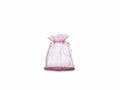 Sacchetto in organza rosa confetto con coulisse di chiusura in raso è, set da 50 pezzi, cm 17 x 22 H (al tirante17)