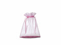 Sacchetti in organza rosa confetto con coulisse di chiusura in raso è, set da 30 pezzi, cm 23x30H (al tirante 24,5)