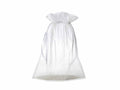 Sacchetto in organza bianco neve con coulisse di chiusura in raso è ideale, set da 20 pezzi, cm 30x40H (al tirante 32,5)