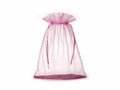 Sacchetto in organza rosa confetto con coulisse di chiusura in raso è, set da 20 pezzi, cm 30x40H (al tirante 32,5)
