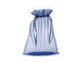 Sacchetto in organza blu con coulisse di chiusura in raso è una soluzione, set da 20 pezzi, cm 30x40H (al tirante 32,5)
