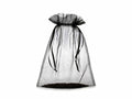 Sacchetto in organza nero con coulisse di chiusura in raso è una soluzione, set da 20 pezzi, cm 30x40H (al tirante 32,5)