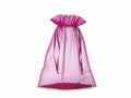 Sacchetto in organza fucsia con coulisse di chiusura in raso è una soluzione, set da 20 pezzi, cm 30x40H (al tirante 32,5)