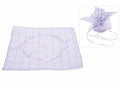 Tulle quadrato a sacchetto per bomboniera lilla a base quadrata in organza, set da 20 pezzi, cm25,5x25,5H-Interno:Ø15