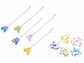 Farfalle pick iridescenti colorate su gambo modellabile ideale da utilizzare, set da 120 pezzi, Farfalla: cm 2,5 x 2,5 H