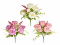 Mazzi a bouquet di zinnie e fiori di campo artificiali in stoffa, set da 9 pezzi, cm 22 H (con gambo 30)