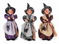 Contenitori portadolci a strega / befana in resina ideale per Halloween /, set da 6 pezzi, cm 12x11x30 H (capp.esteso)