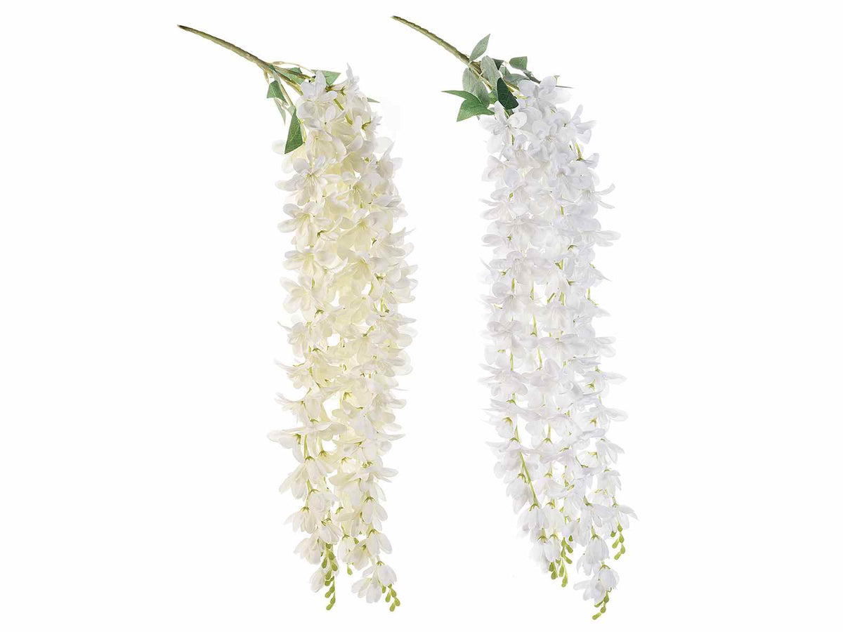 Rami di fiori artificiali cascanti in stoffa, set da 4 pezzi, cm 67 H (c / gambo 80)