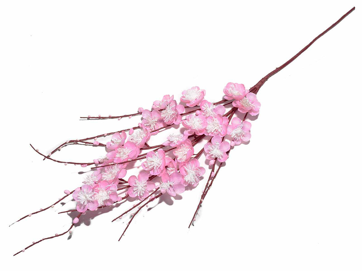 Rami di fiori di pesco decorativi artificiali primaverili, set da 4 pezzi, cm 34 H (con gambo 57)
