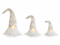 Babbo Natale in stoffa con naso luminoso e cappello modellabile, Grande: Ø 15 cm x 52 H