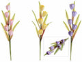Rametti con 5 tulipani artificiali colorati in stoffa, set da 12 pezzi, cm 24 H (con gambo 35)