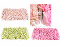 Tappeti floreali componibili con fiori di ortensia artificiali in stoffa, set da 3 pezzi, cm 5 H - Griglia: 59 x 40