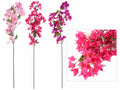 Rami di bouganville artificiale fiorita colorata rosa fucsia e viola, set da 6 pezzi, cm 60 H (con gambo116)