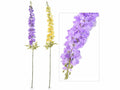Rami di fiori di delphinium artificiale viola e giallo, set da 6 pezzi, cm 73 H (con gambo 119)