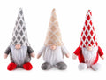Gnometti natalizi in panno con cappello e tag Buon Natale, da appoggiare, set da 12 pezzi, cm10x9x20H (capp.esteso)