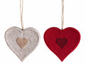 Cuori decorativi in panno da appendere, adatti a San Valentino, set da 32 pezzi, cm 10,5 x 11 H