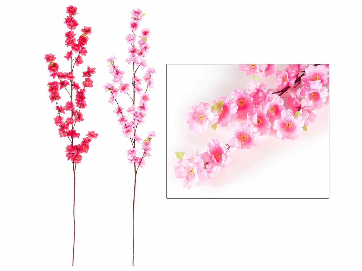 Rami primaverili di fiori di ciliegio artificiali, set da 8 pezzi, cm 74 H (con gambo 120)