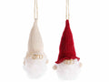 Babbo Natale con occhiali oro, cappello in maglia e barba bianca da appendere, set da 36 pezzi, Ø 5 cm x 11 H (capp.esteso)