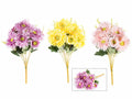 Mazzi a bouquet di gerbere artificiali, set da 6 pezzi, cm 31 H (con gambo 41)