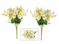 Mazzi a bouquet di margherite artificiali, set da 6 pezzi, cm 26 H (con gambo 39)