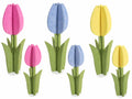 Decorazioni floreali ideali per allestire vetrine in panno colorato, set da 3 pezzi, Grande: Ø 16 cm x 40 H