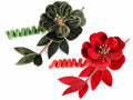 Rametti pick di anemone in velluto con pistillo dorato, set da 12 pezzi