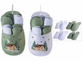 Ciabatte natalizie in feltro con stampa villaggio innevato in ciabattona, set da 2 pezzi, cm 26 x 11,5 x 49 H