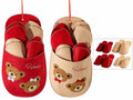 Ciabatte natalizie in feltro con stampa orsetti in ciabattona grande, set da 2 pezzi, cm 26 x 11,5 x 49 H