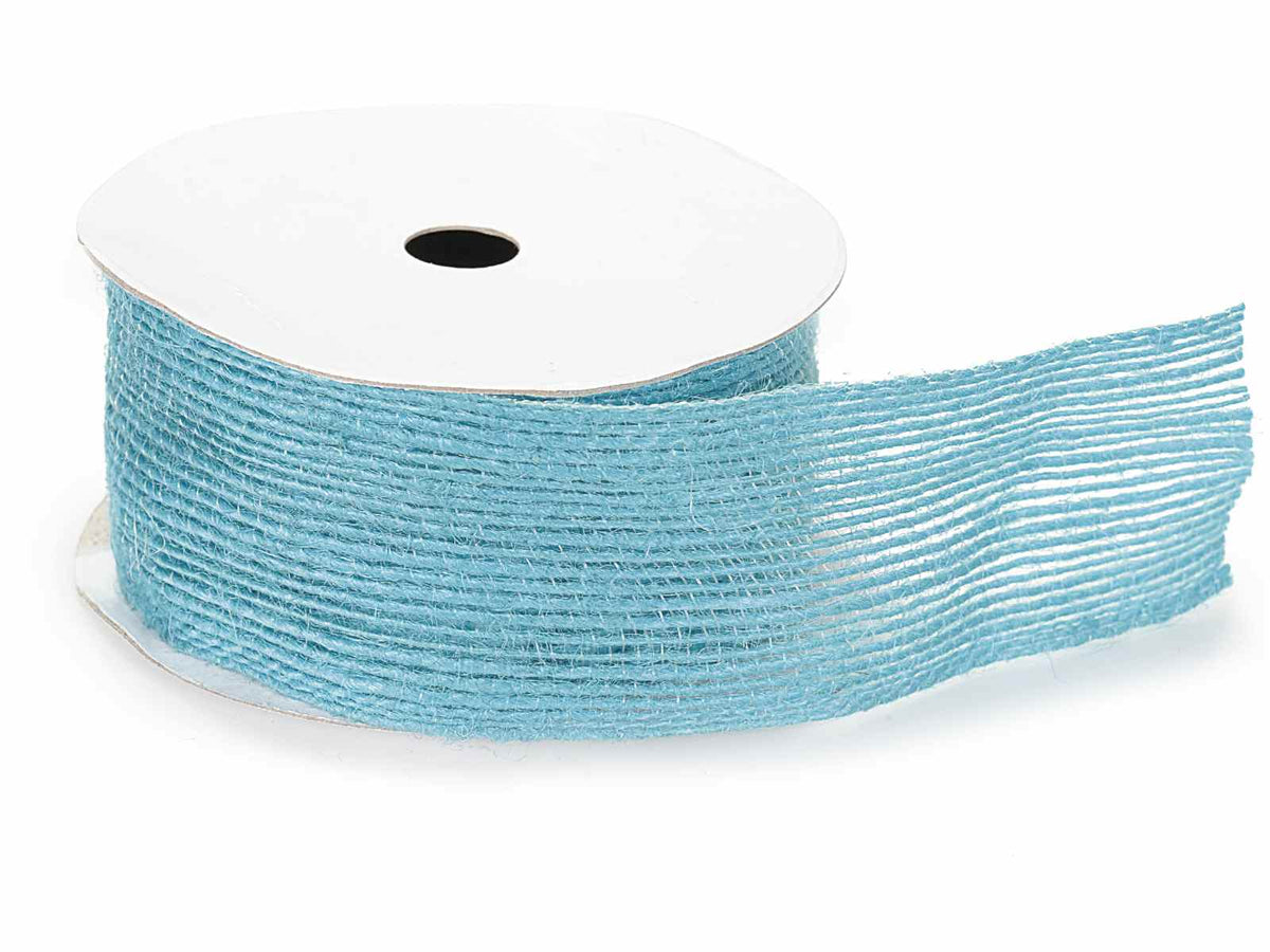 Nastri in juta color turchese, mm 40 x 10 mt