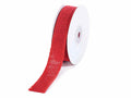 Nastri in juta bordata color rosso, mm 25 x 5 mt