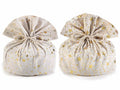 Sacchetti portapanettone in stoffa con stampa a stelline dorate, set da 6 pezzi, Ø21cmx33H (al tirante 21)