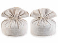Sacchetti per panettone in stoffa con decorazioni a fiocchi di neve, set da 6 pezzi, Ø21cmx33H (al tirante 21)