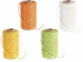 Rotoli di spago colorato, set da 4 pezzi, mm 2 x 100 m