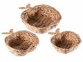 Cestini in giacinto intrecciato a forma di mela, Grande: cm 30 x 32 x 8 H