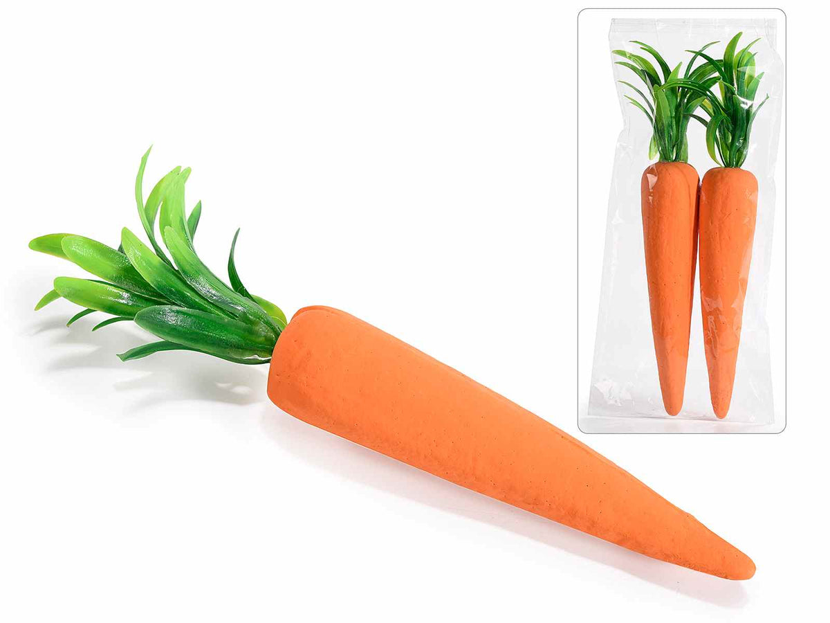 Carota decorativa pasquale in confezione da due pezzi, set da 30 pezzi, cm 20 H