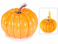 Zucche artificiali decorative, ideali per allestire vetrine autunnali e creare, set da 2 pezzi, Ø 20 cm x 17,5 H
