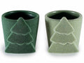 Set di 4 vasetti in terracotta rivestiti in velluto, 8x9x8,5 cm