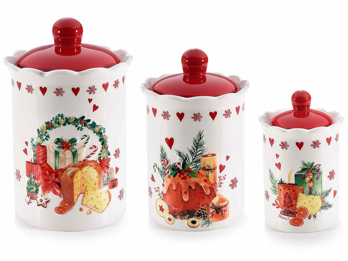 Barattoli / biscottiera / contenitore per alimenti / barattolo portadolci, Grande: Ø 13,5 cm x 21 H
