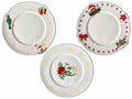 Piatti di Natale in ceramica per alimenti con decori in rilievo, con orsetti, set da 3 pezzi, Ø 26 cm